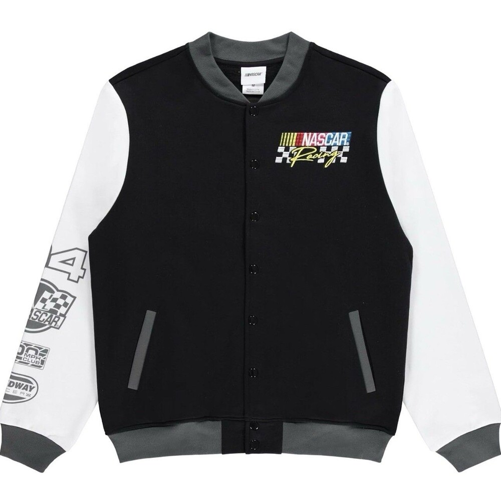 Nascar Little & Big Kid Boys Fleece Lightweight Varsity Jacket Size L14/16 A2